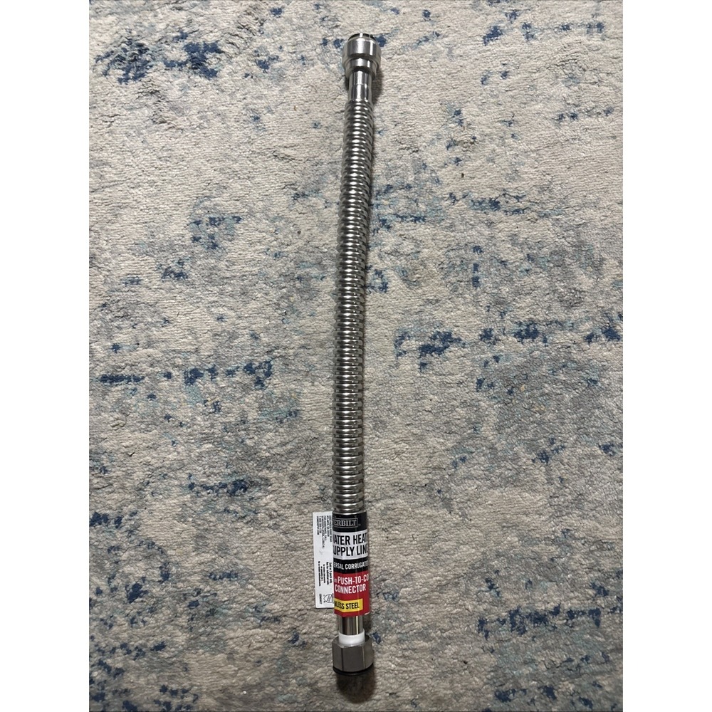 Everbilt 3/4" Push-to-Connect x3/4" FIP Stainless Water Heater Connection New